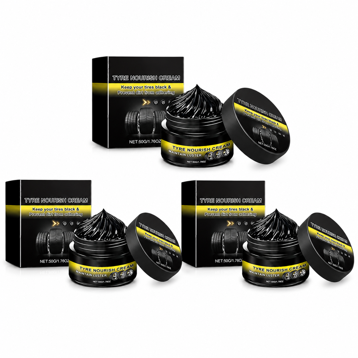 Martie™ Tire Shine Wax – Restore Deep Black Tires & Protect Against UV Damage (Offer)