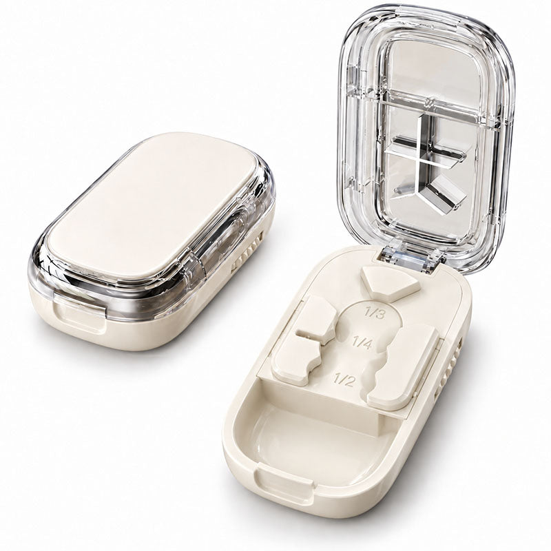 Molvirae™ 3-Way Pill Cutter with Storage