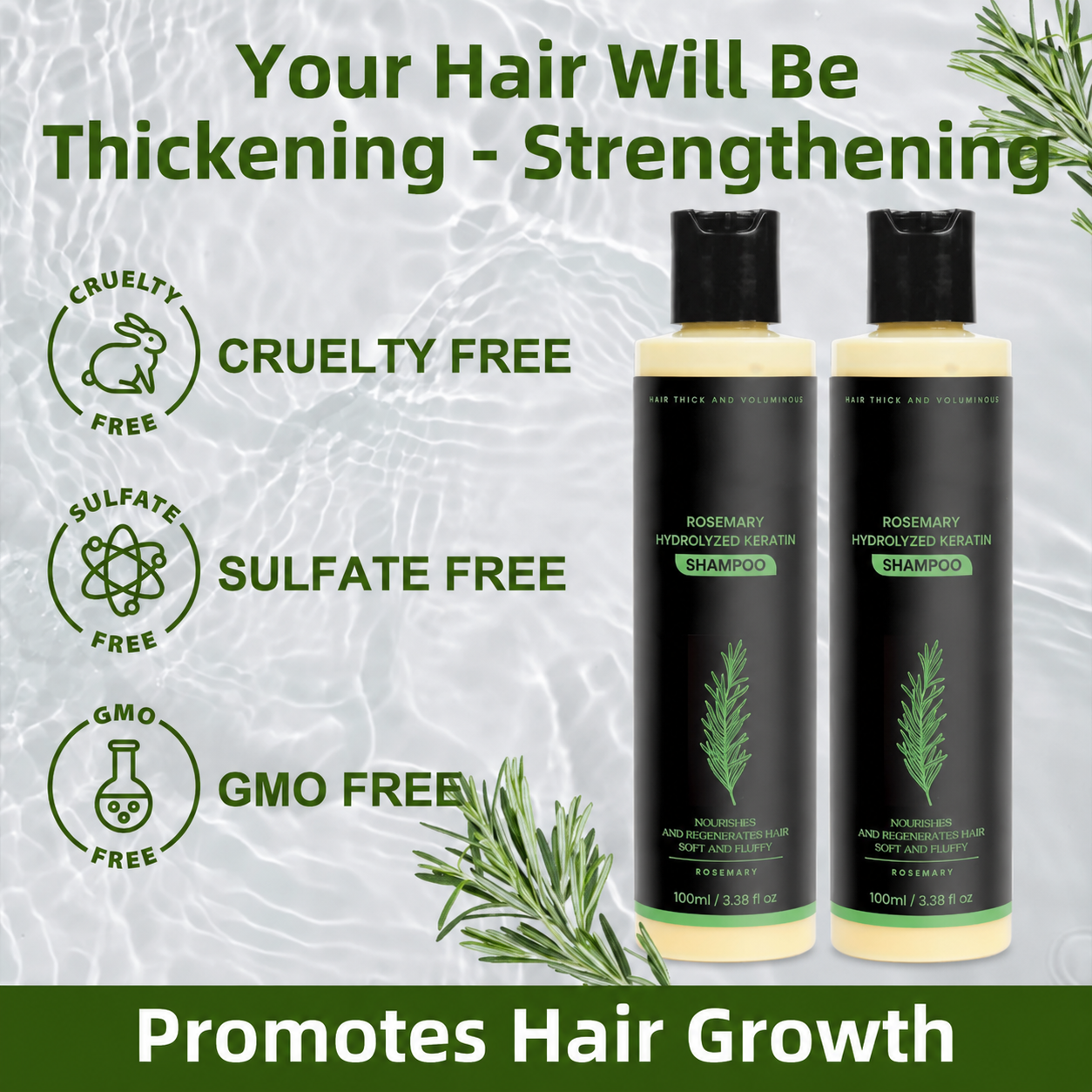 Martie™ Rosemary Shampoo | Hair Growth & Anti-Dandruff Scalp Treatment
