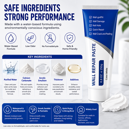 🛠️ Wall Crack Repair Paste — Restore Damaged Walls Fast & Easy
