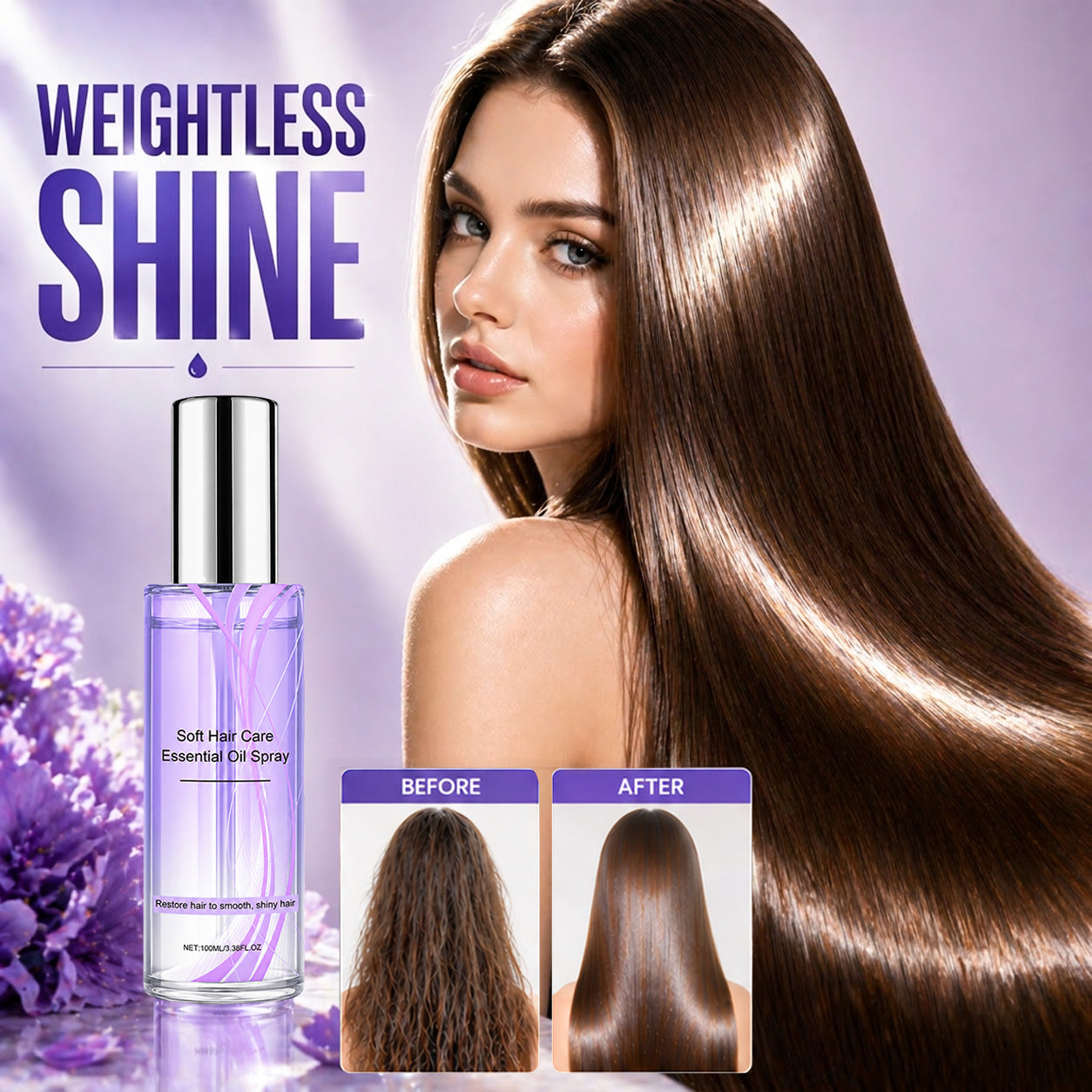 💞NantSpider™ Lightweight Hair Oil Spray – Smooth, Shiny Hair Without Greasy Buildup (OFFER)