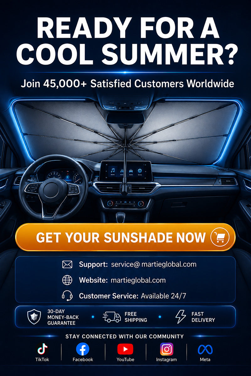 🔥Last Day 50% OFF - Martie™ 2026 Upgraded Car Windshield Sun Shade Umbrella