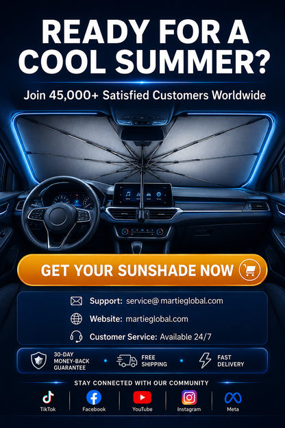 🔥Last Day 50% OFF - Martie™ 2026 Upgraded Car Windshield Sun Shade Umbrella