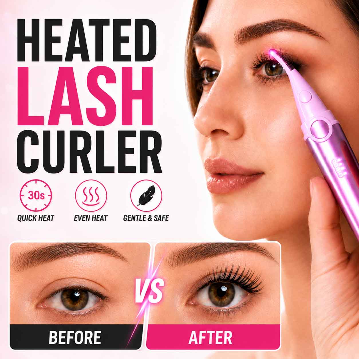 ✨Rechargeable Heated Eyelash Curler | Get Long-Lasting Perfect Lash Curls Anytime🔋