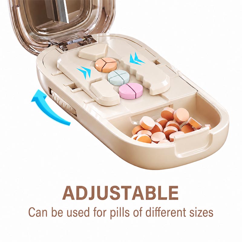 Molvirae™ 3-Way Pill Cutter with Storage