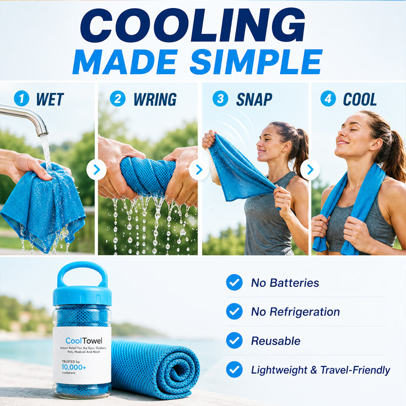 🔥Cooling Towel for Sports, Gym & Fitness – Quick-Dry Microfiber Sweat Towel (OFFER2)