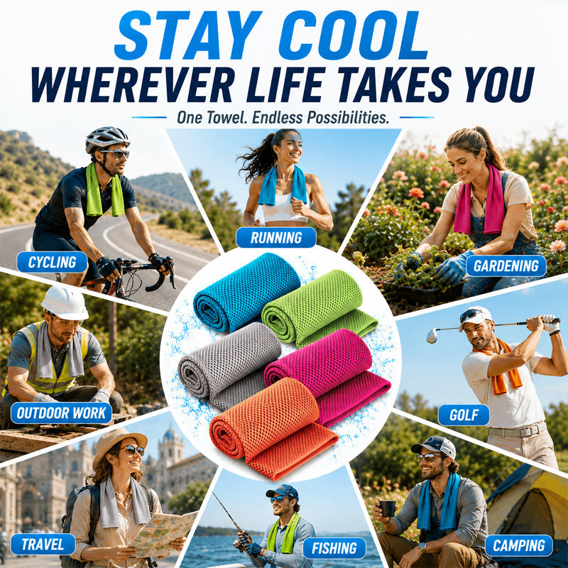 🔥Cooling Towel for Sports, Gym & Fitness – Quick-Dry Microfiber Sweat Towel (OFFER2)