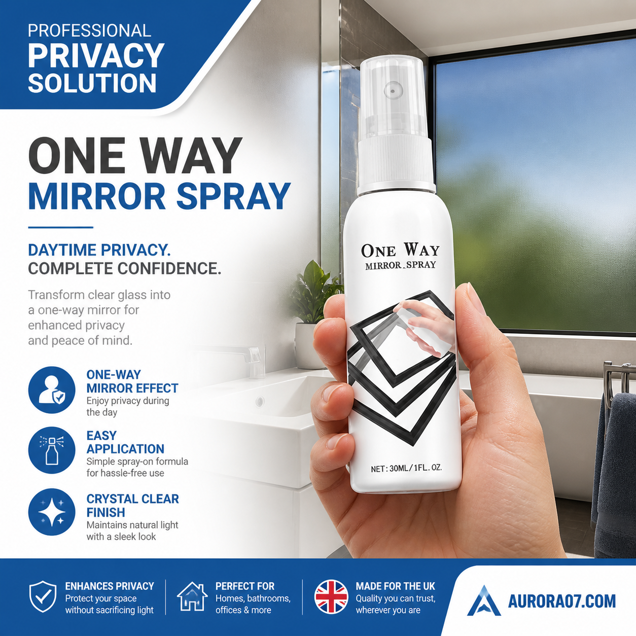 Reflective Window Spray for Home & Car