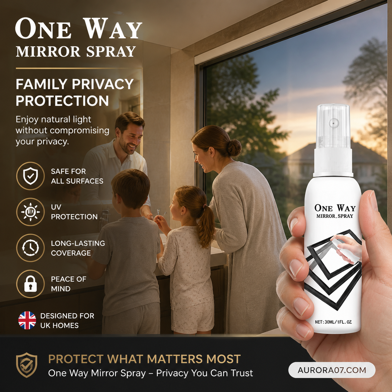 Reflective Window Spray for Home & Car