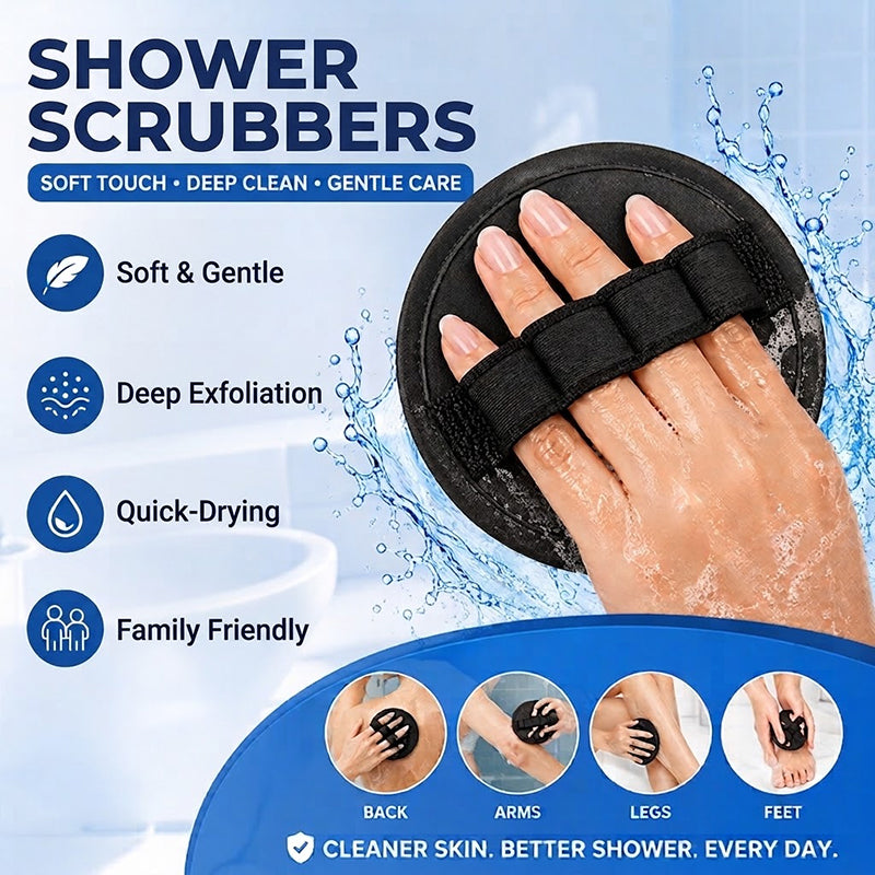 Martie™ Soft Silicone Shower Scrubber – Gentle Exfoliating Body Brush