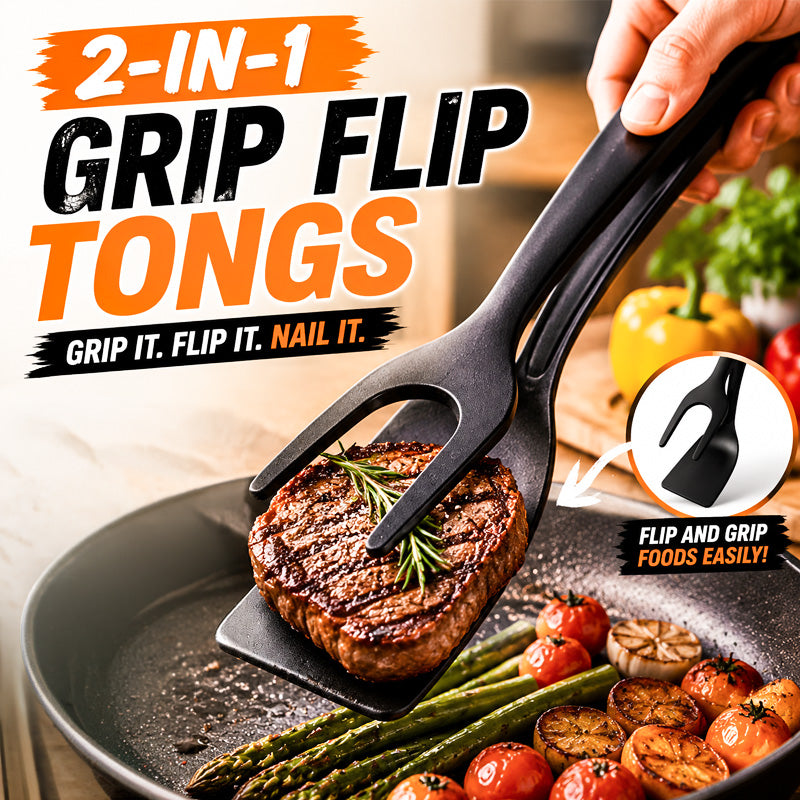 🔥Martie™ 2 In 1 Grip Flip Tongs