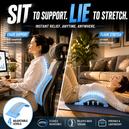 🧲 50% OFF NOW! 🔥 Magnetic Lumbar Stretcher – Acupressure Massage, Portable Design & Relieves Back Pain 🧘‍♂️✨