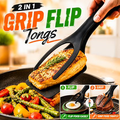 🔥Martie™ 2 In 1 Grip Flip Tongs