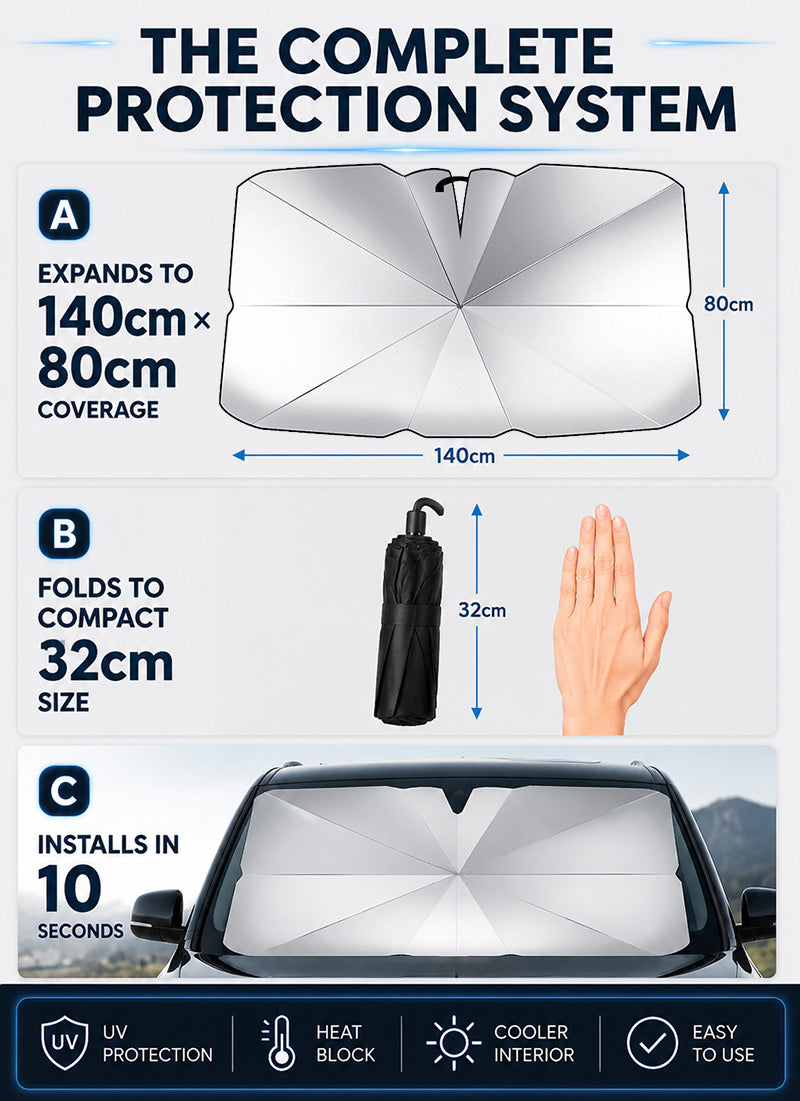 🔥Last Day 50% OFF - Martie™ 2026 Upgraded Car Windshield Sun Shade Umbrella