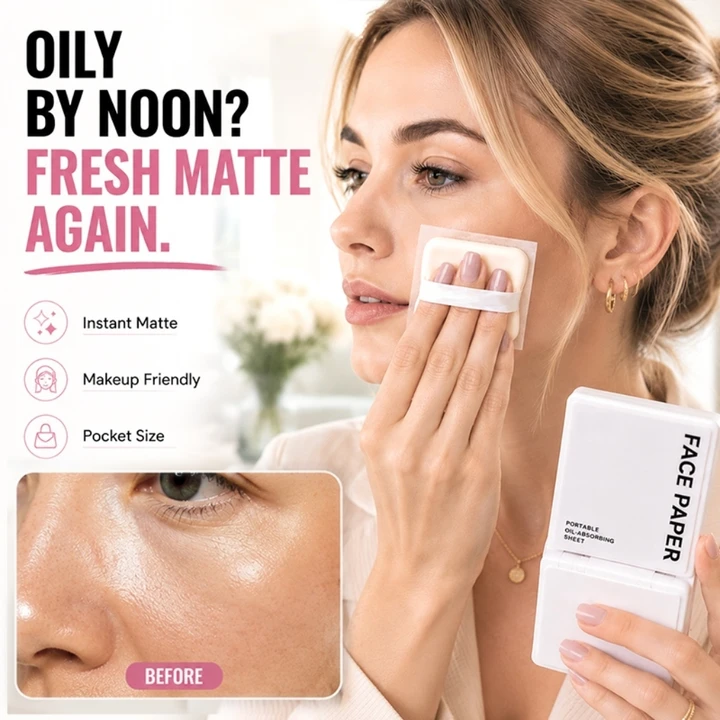 Martie™ 3-in-1 Oil-Absorbing Compact – Instant Matte Touch-Ups Anywhere