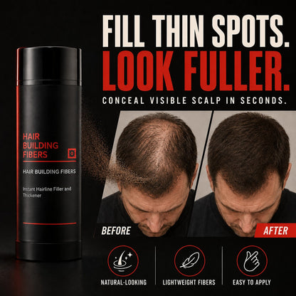 Instant Hair Building Fibers – Hairline Filler & Fuller-Looking Hair