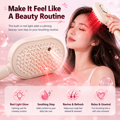 ✨ 50% OFF! Martie™ Mist Hair Smoothing Brush With Red Light Care