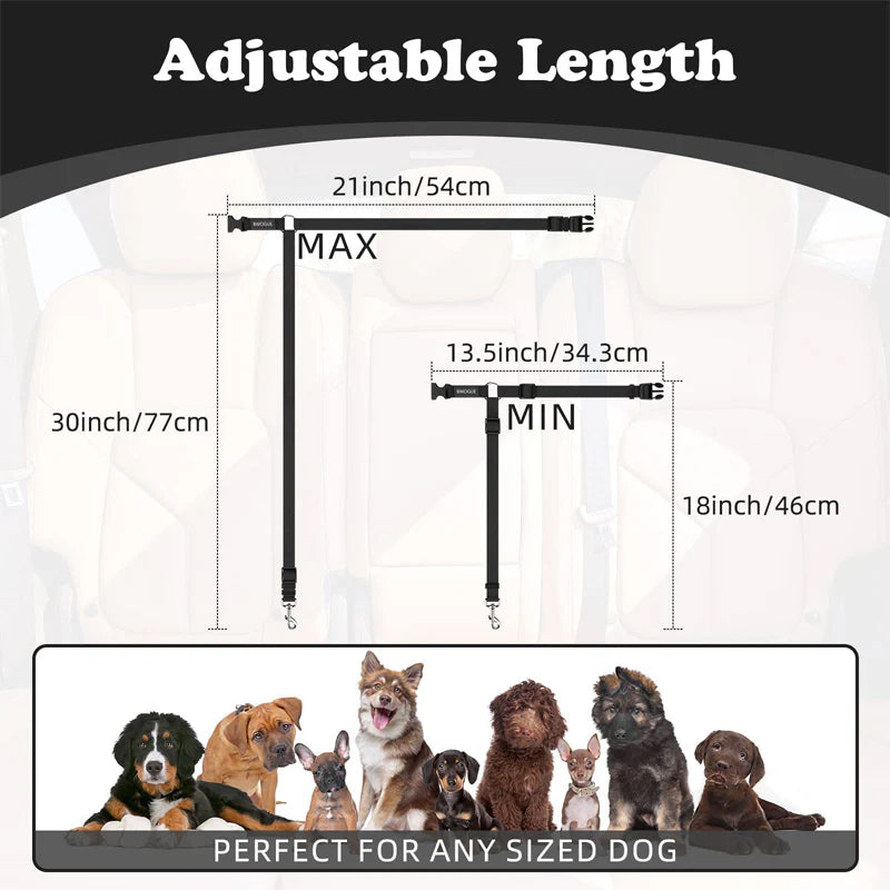2-in-1 Dog Car Seat Belt & Walking Leash