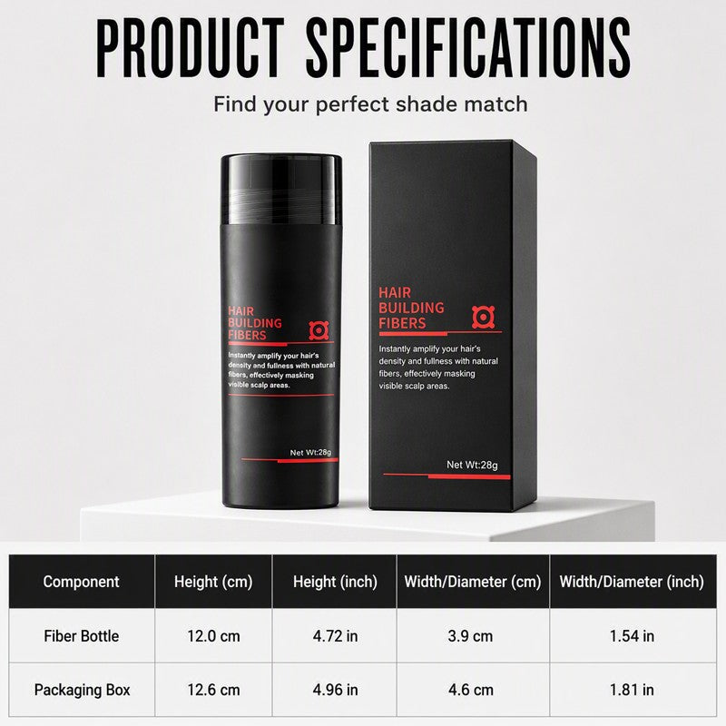 Instant Hair Building Fibers – Hairline Filler & Fuller-Looking Hair