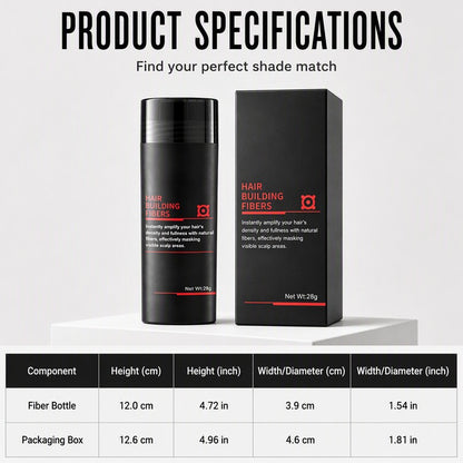 Instant Hair Building Fibers – Hairline Filler & Fuller-Looking Hair