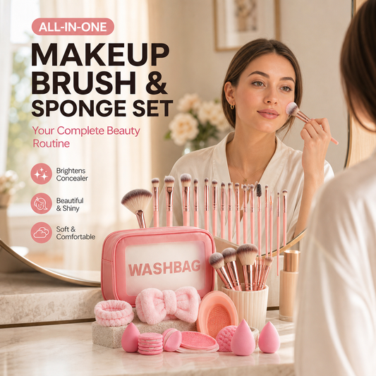 All-in-One Makeup Brush & Sponge Set