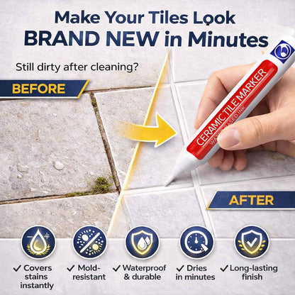 🖌️Martie™ Anti-Mould & Waterproof Joint Pen for Ceramic Tiles!