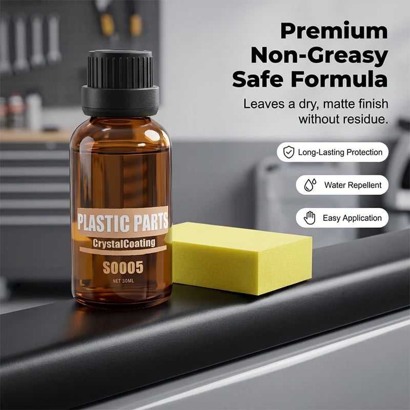 🚗 Restore Faded Plastic in Seconds — Like-New Shine & Protection