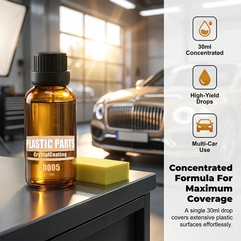 🚗 Restore Faded Plastic in Seconds — Like-New Shine & Protection