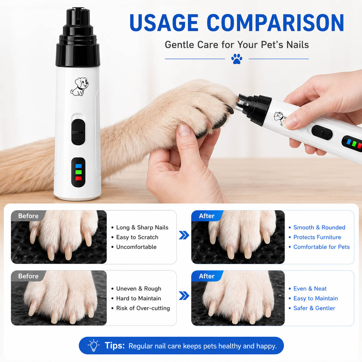 Martie™ Quiet LED Pet Nail Grinder