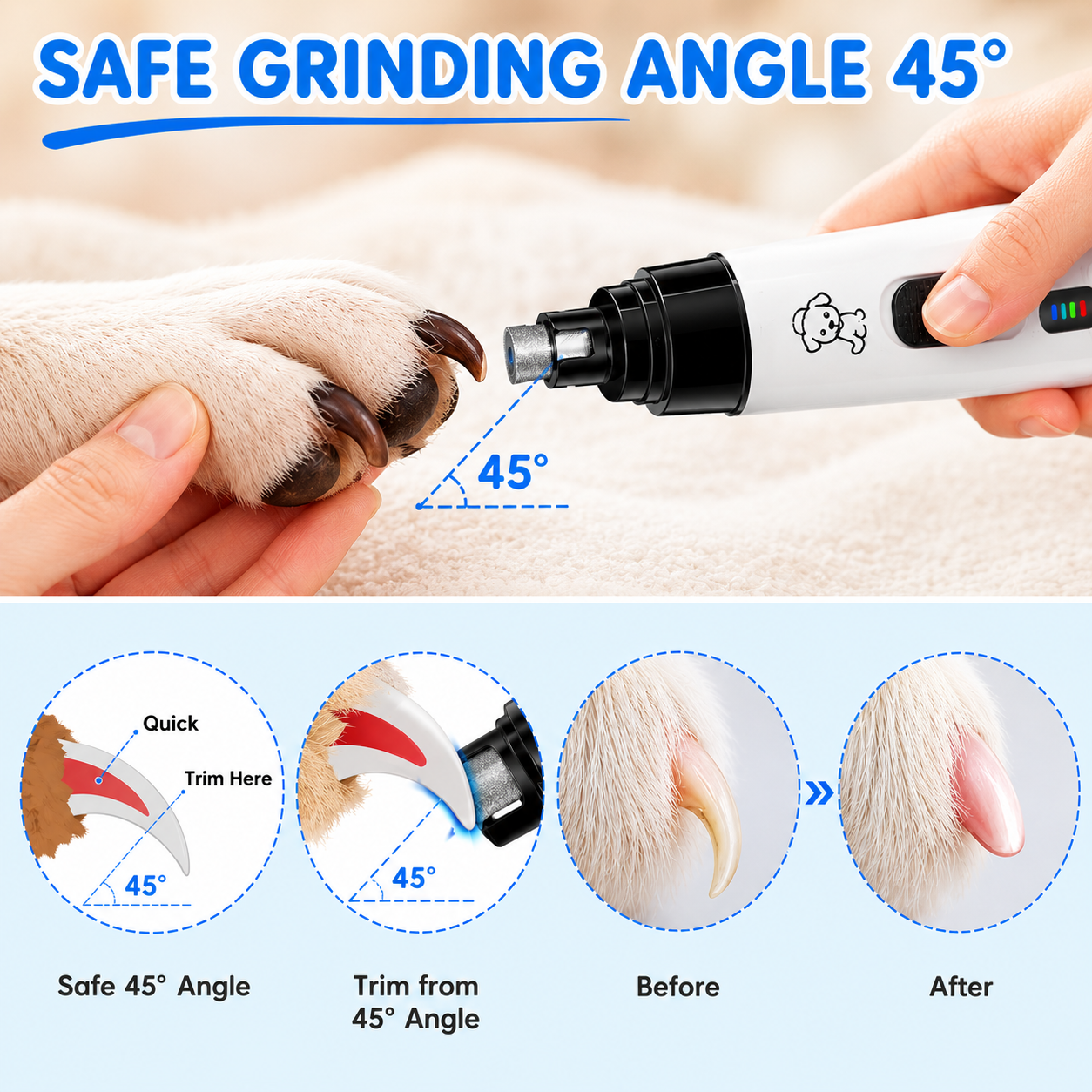 Martie™ Quiet LED Pet Nail Grinder (Offer)