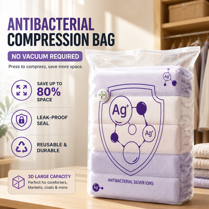 🧳 Buy 2 Get 1 FREE | Martie™ 3D Antibacterial Compression Bags (No Pump Needed)