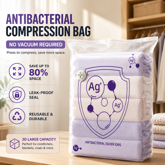 🧳 Buy 2 Get 1 FREE | Martie™ 3D Antibacterial Compression Bags (No Pump Needed)