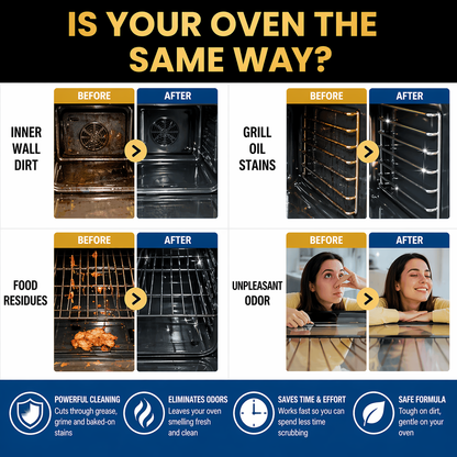 🔥Martie™ No-Scrub Oven & Grill Cleaner for Stubborn Grease & Burnt Residue