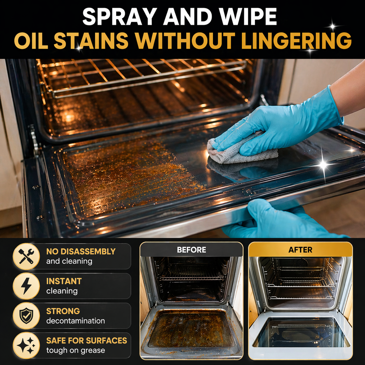 🔥Martie™ No-Scrub Oven & Grill Cleaner for Stubborn Grease & Burnt Residue