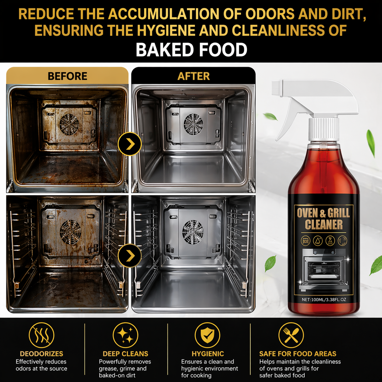 🔥Martie™ No-Scrub Oven & Grill Cleaner for Stubborn Grease & Burnt Residue