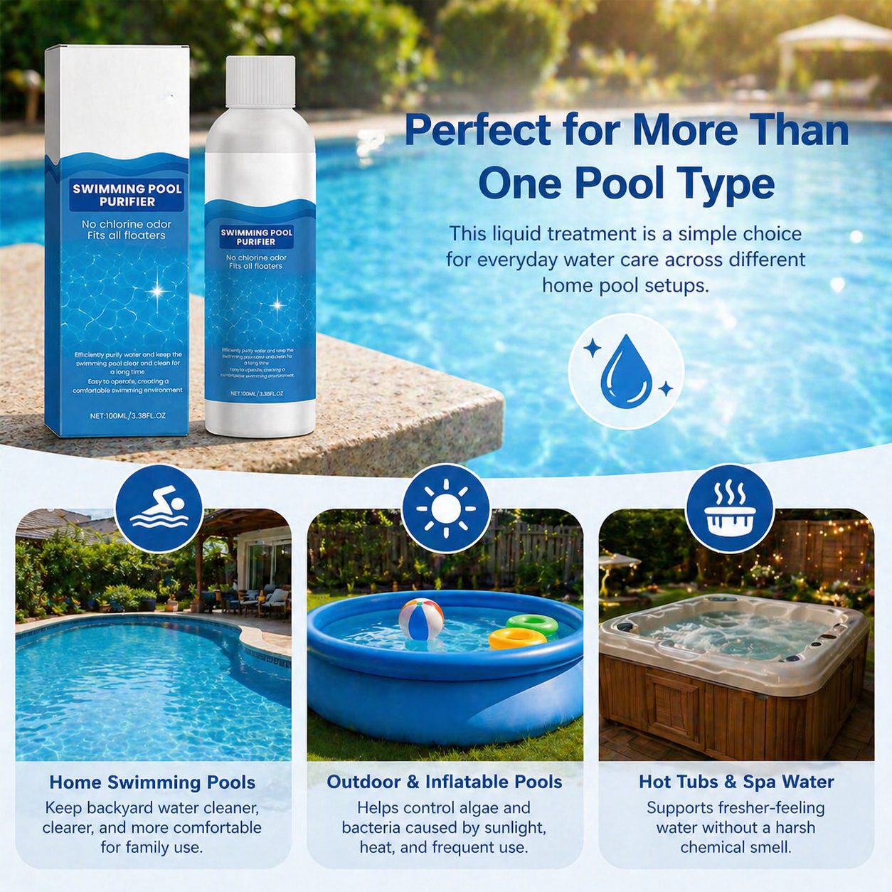 💧Martie™ Pool Purifier Liquid — Clear Water, Less Effort (Offer)