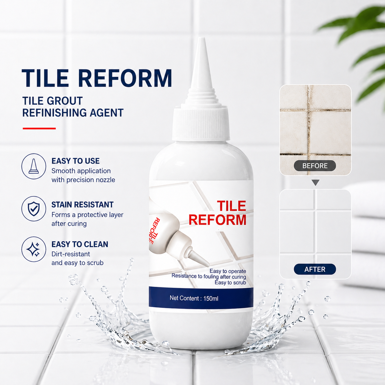 ✨ Martie™ Waterproof Tile Grout Gel – Mold-Resistant Sealer for Clean, Like-New Tiles (Offer)