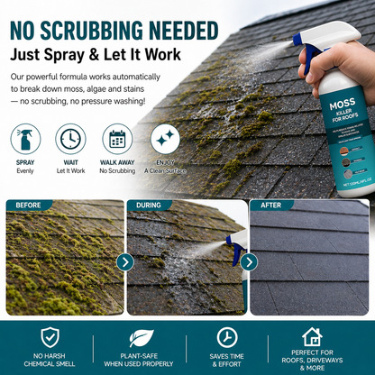 🌧️Martie™  Multi-Surface Roof Moss & Algae Cleaner Spray
