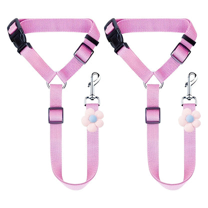 2-in-1 Dog Car Seat Belt & Walking Leash