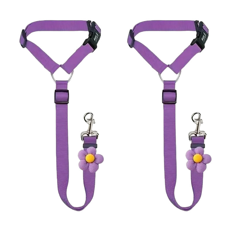 2-in-1 Dog Car Seat Belt & Walking Leash