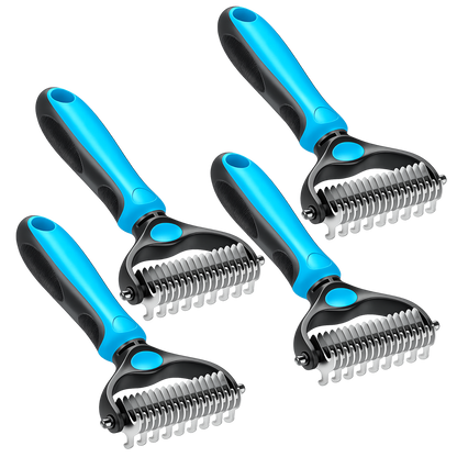 Martie™ Professional Double-Sided Pet Grooming Rake ✨ Undercoat Deshedding Tool for Dogs & Cats 🐶🐱