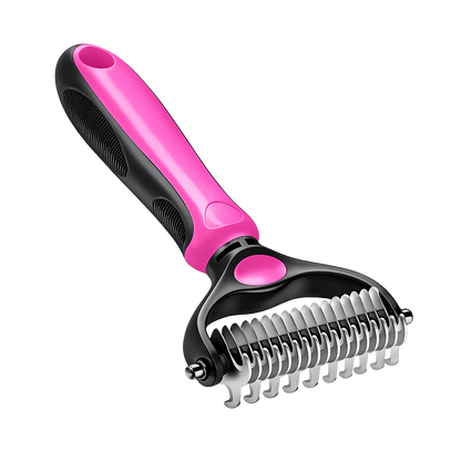 Martie™ Professional Double-Sided Pet Grooming Rake ✨ Undercoat Deshedding Tool for Dogs & Cats 🐶🐱