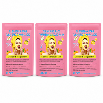 Martie™ Turmeric & Kojic Acid Cleansing Pads – Cleaner, Smoother, Brighter-Looking Skin
