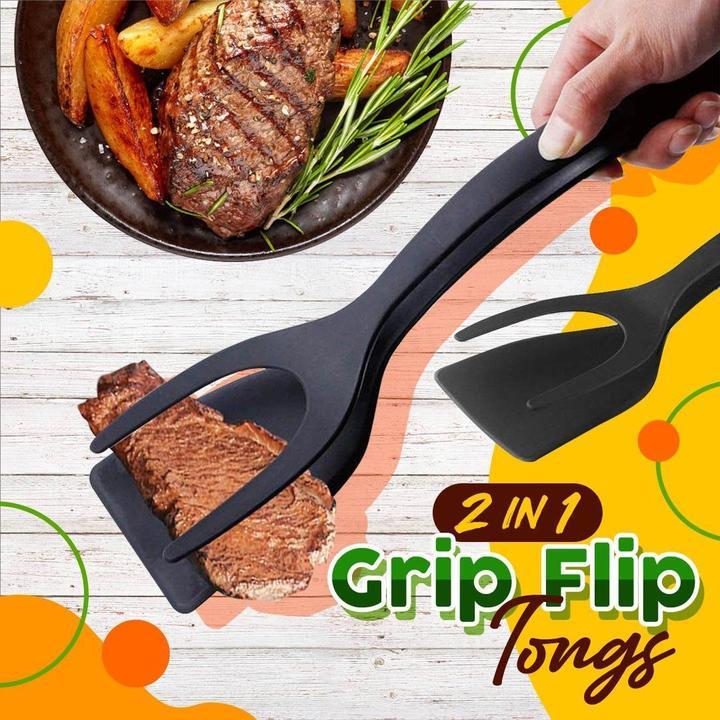 🔥Martie™ 2 In 1 Grip Flip Tongs