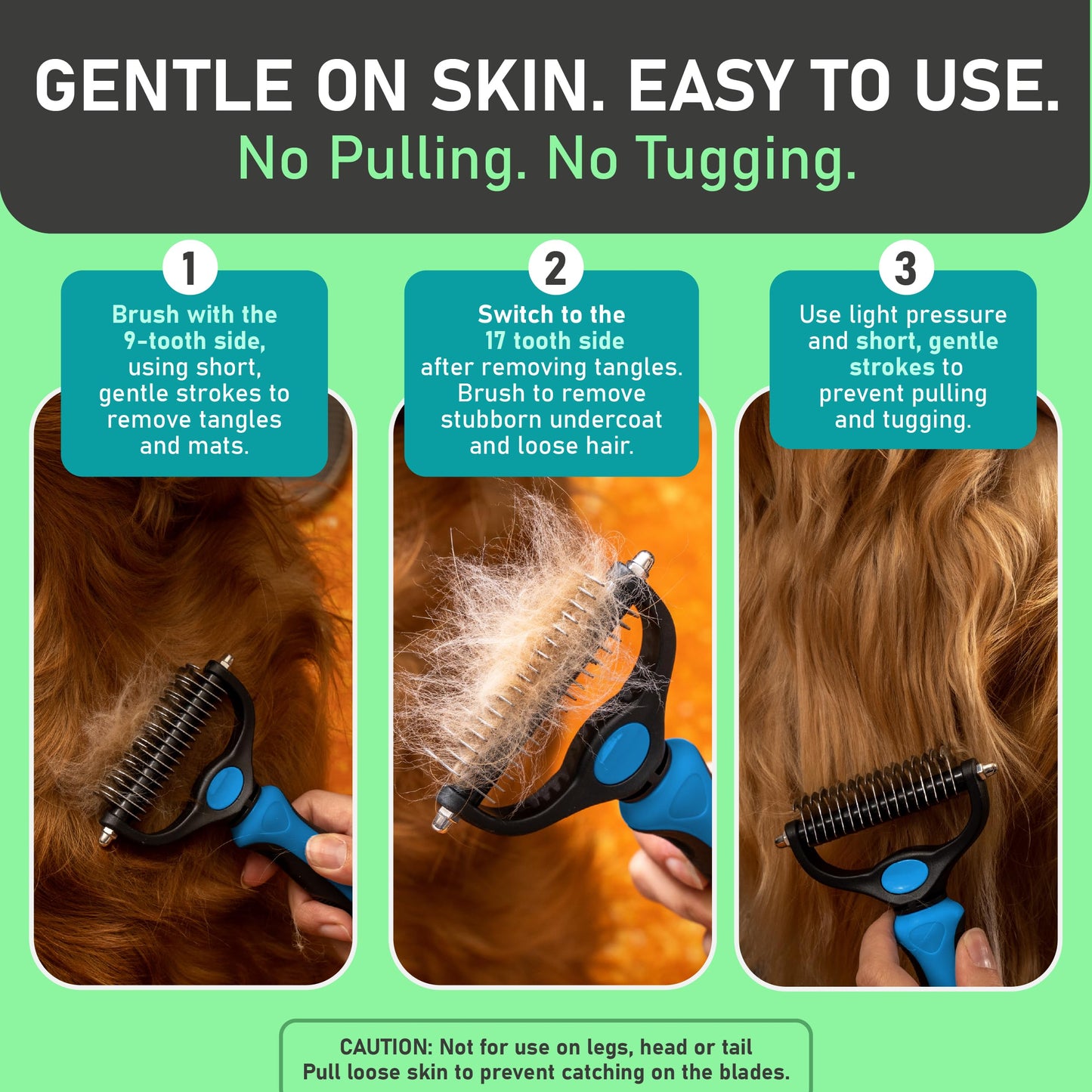 Martie™ Professional Double-Sided Pet Grooming Rake ✨ Undercoat Deshedding Tool for Dogs & Cats 🐶🐱