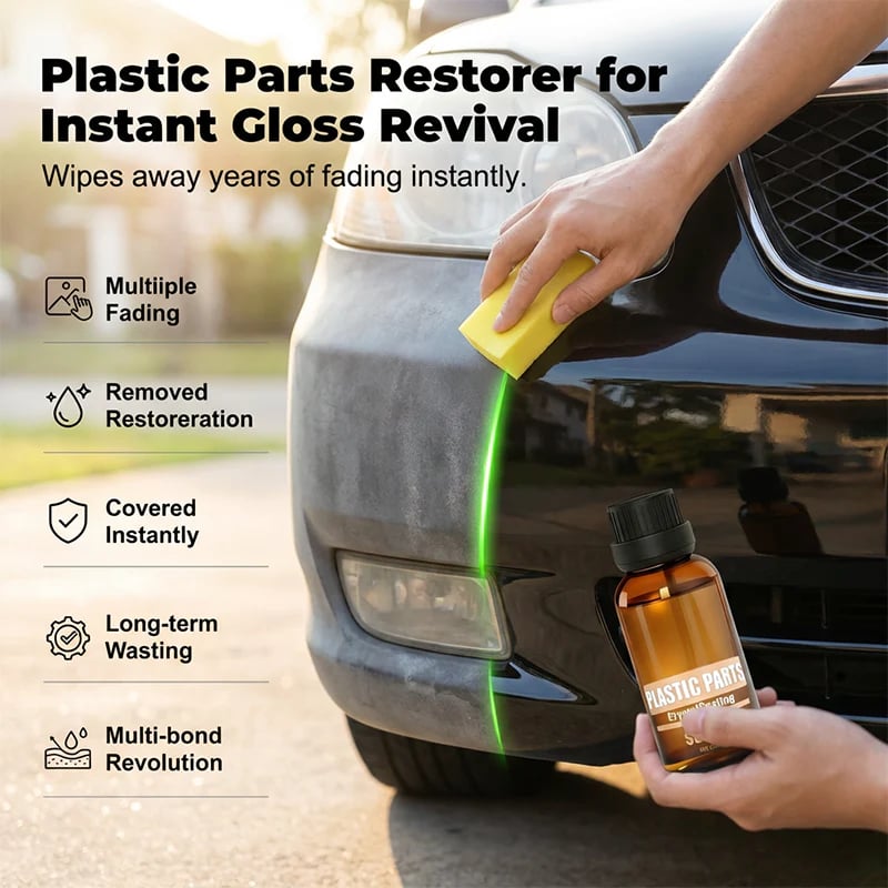 🚗 Restore Faded Plastic in Seconds — Like-New Shine & Protection