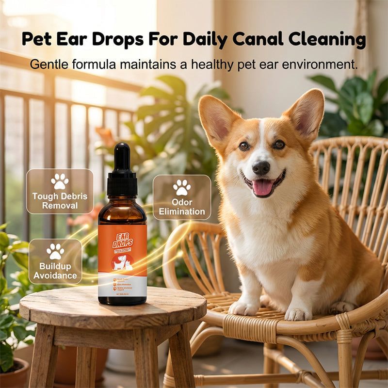 🐶🐱 Martie™ Gentle Dog & Cat Ear Cleaner for Wax & Odor Care