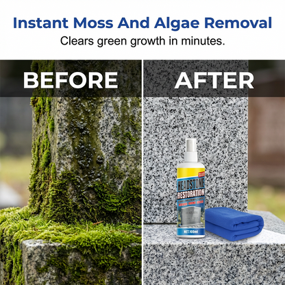 🪦 Headstone Cleaning Spray – Removes Moss, Algae & Outdoor Stains