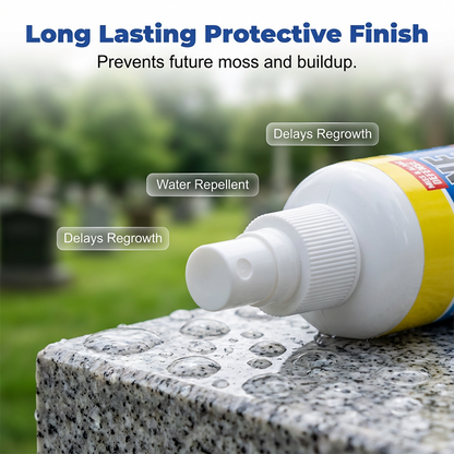 🪦 Headstone Cleaning Spray – Removes Moss, Algae & Outdoor Stains