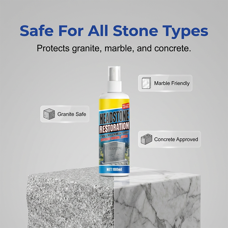 🪦 Headstone Cleaning Spray – Removes Moss, Algae & Outdoor Stains